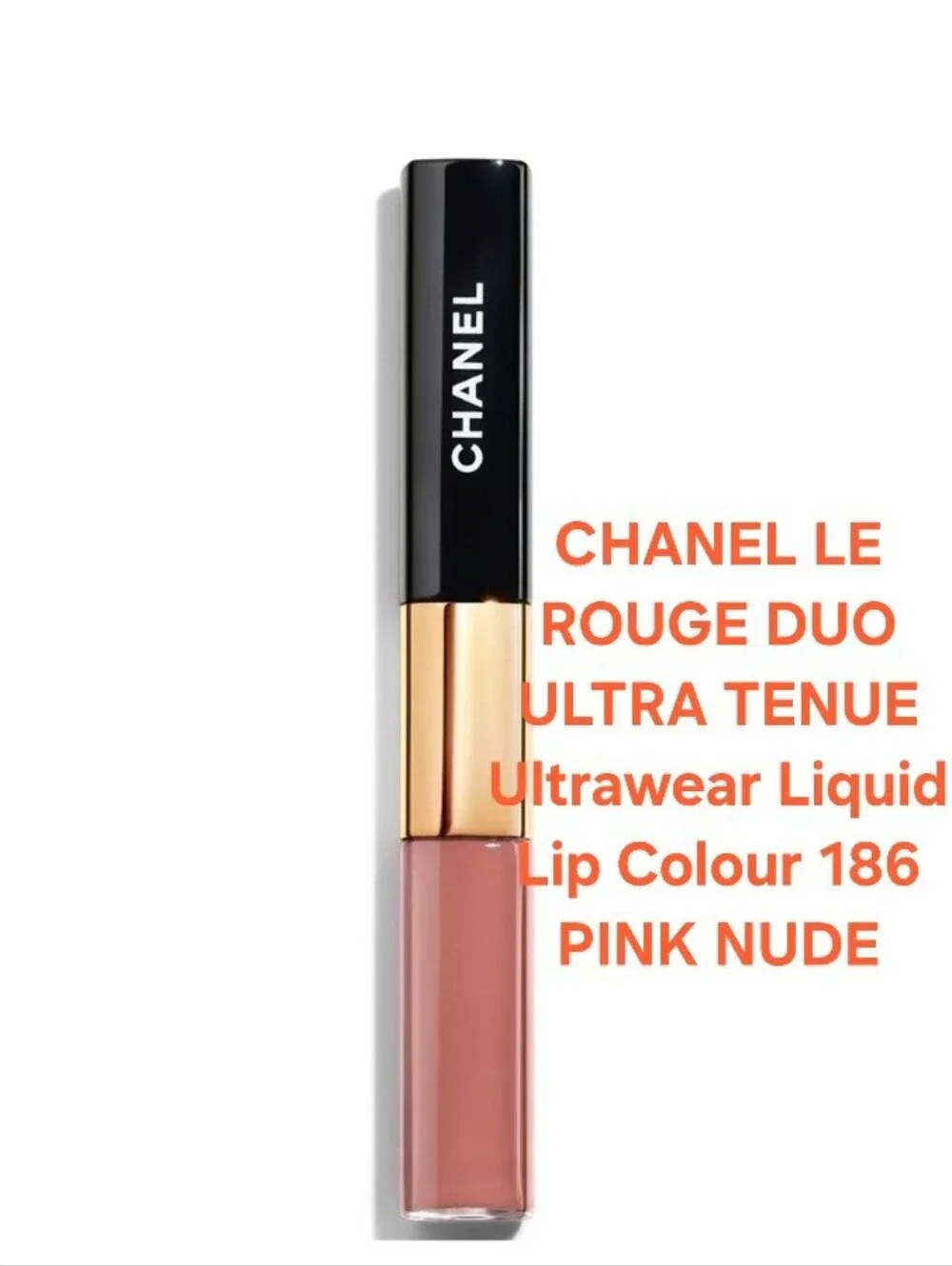 CHANEL LE ROUGE DUO ULTRA TENUE Ultrawear Liquid Lip Colour 186 PINK NUDE. BNIB